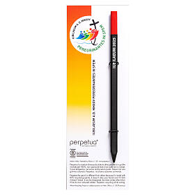 Perpetua the Pencil with official Jubilee 2025 logo, red eraser