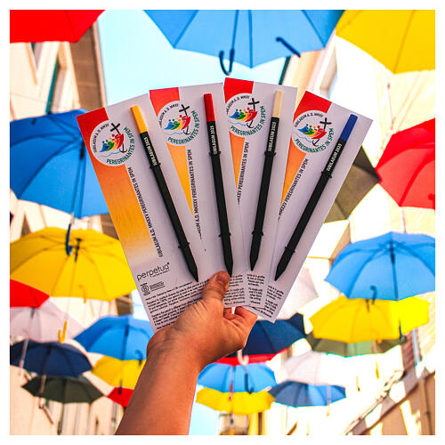 Lápis Perpetua® logótipo oficial Jubileu 2025 borracha azul 4