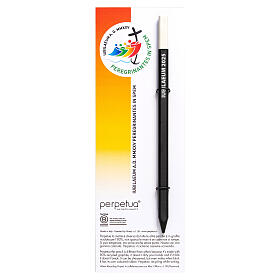 Perpetua the Pencil with official Jubilee 2025 logo, white eraser