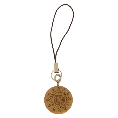 IHS olive wood engraving pendant for mobile phones 1