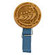 Light blue peg, Jubilee olivewood medal, Monastery of the Poor Clare Nuns of Albano Laziale s1