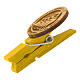 Yellow peg, olivewood medal of Jubilee 2025, Monastery of the Poor Clare Nuns of Albano Laziale s2