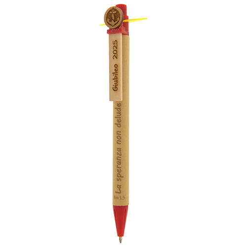 Jubilee eco-friendly pen, red details, Monastery of the Poor Clare Nuns of Albano Laziale 1