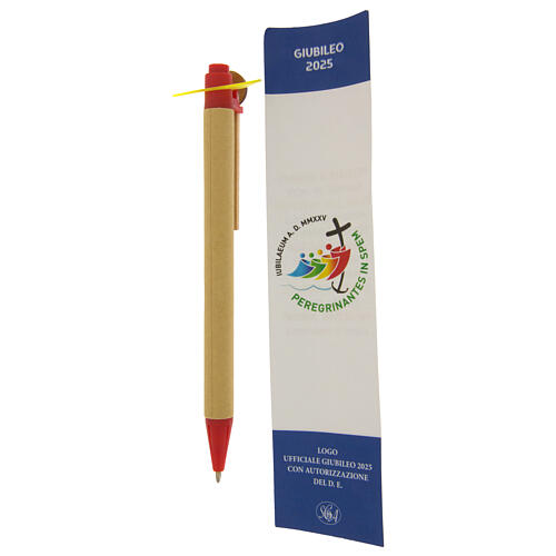 Jubilee eco-friendly pen, red details, Monastery of the Poor Clare Nuns of Albano Laziale 2