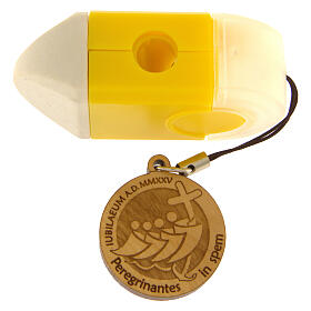 Jubilee pencil sharpener with rubber olive tree pendant