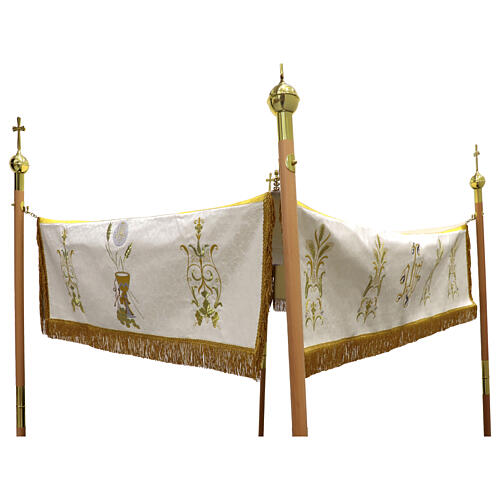 Eucharistic damask processional canopy 130x170 4
