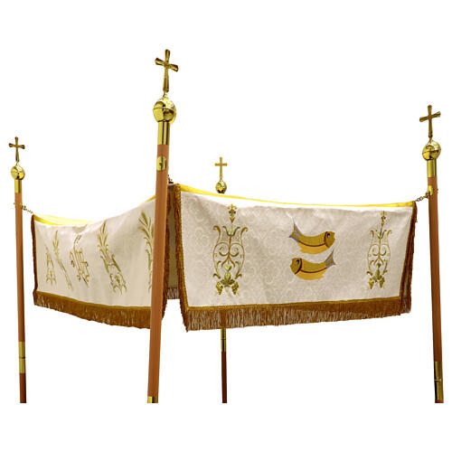 Eucharistic damask processional canopy 130x170 9