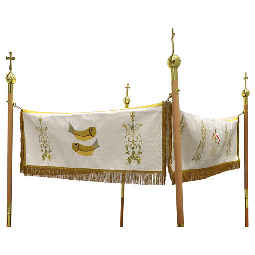 Eucharistic damask processional canopy 130x170 13