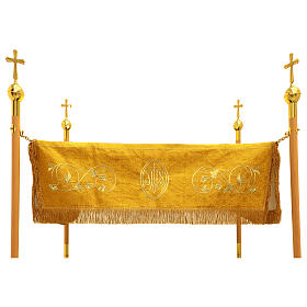 Processional canopy, IHS and Eucharist symbols, 50x70 in