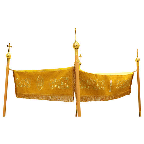 Processional canopy, IHS and Eucharist symbols, 50x70 in 4
