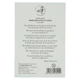 Carta comemorativa logótipo oficial Jubileu 2025 de Papa Francisco