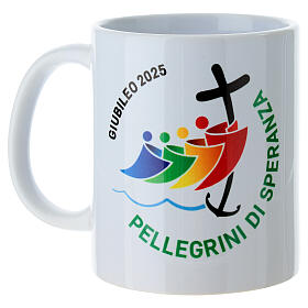 Taza cerámica logotipo oficial Jubileo 2025 coloreada 300cc