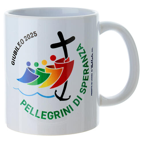 Taza cerámica logotipo oficial Jubileo 2025 coloreada 300cc 2