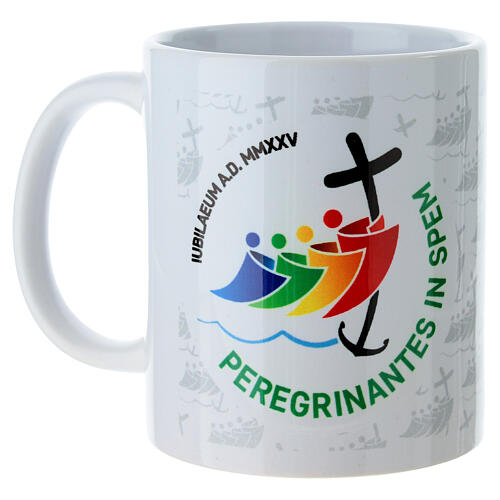 Official mug of Jubilee 2025 with Latin colourful logo, 300 ml 1