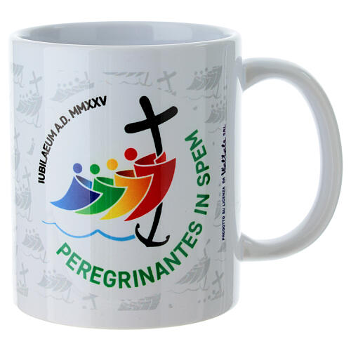 Official mug of Jubilee 2025 with Latin colourful logo, 300 ml 2