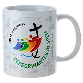 Taza oficial Jubileo 2025 de 300cc logotipo coloreado latín
