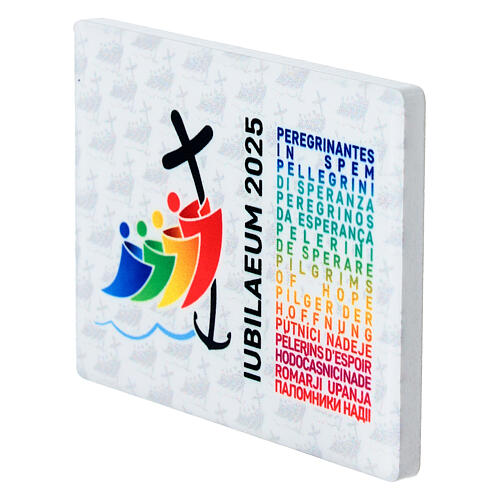 Aimant rectangulaire logo Jubilé 2025 multilingue 6x8 cm 3