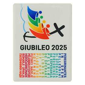 Íman retangular logótipo Jubileu 2025 multilíngue 6x8 cm