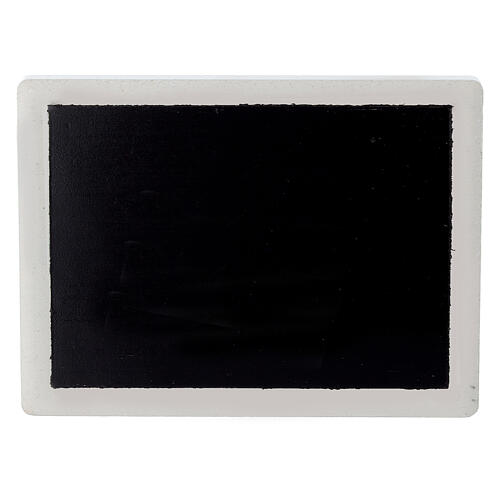 Jubilee 2025 rectangular magnet with multilingual logo, 6x8 cm 4