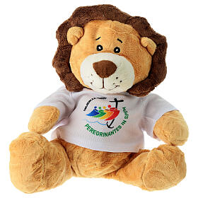 Stuffed animal with t-shirt, lion with Jubilee 2025 official logo, 10 in