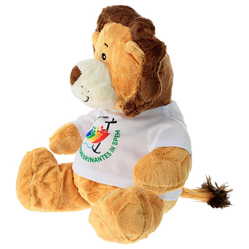 Stuffed animal with t-shirt, lion with Jubilee 2025 official logo, 10 in 3