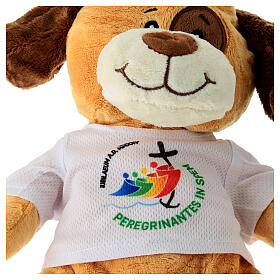 Brinquedo de pelúcia 25 cm cãozinho com camiseta logótipo oficial Jubileu 2025