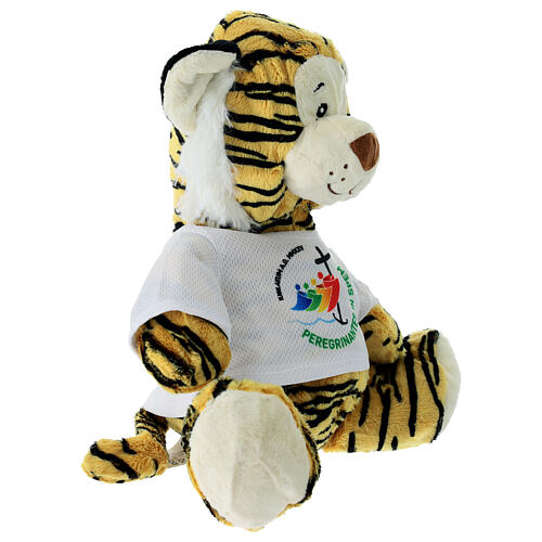 Tigre de pelúcia 25 cm camiseta logótipo oficial Jubileu 2025 4