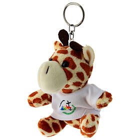 Key ring with stuffed animal, Jubilee 2025 logo, giraffe