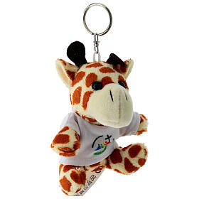 Key ring with stuffed animal, Jubilee 2025 logo, giraffe