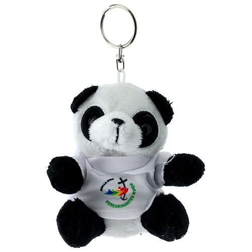 Key ring with stuffed panda, Jubilee 2025 logo 1