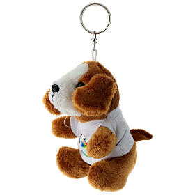 Key ring with stuffed animal, dog with Jubilee 2025 logo