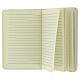 White notebook with Jubilee 2025 Latin official logo, white elastic band s2