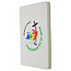 White fabric notebook with Jubilee 2025 logo in Italian colors s3