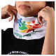 White neck warmer with multilingual logo of Jubilee 2025 s2