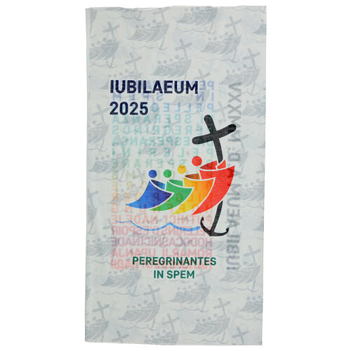 Scaldacollo bianco logo ufficiale Giubileo 2025 multilingue 1