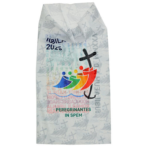Scaldacollo bianco logo ufficiale Giubileo 2025 multilingue 3