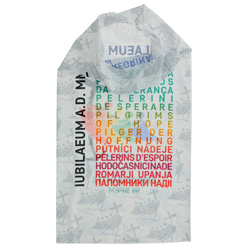 Scaldacollo bianco logo ufficiale Giubileo 2025 multilingue 4