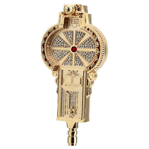 The Key of Jubilee, limited edition, bronze with 24K gold bath and crystals 3