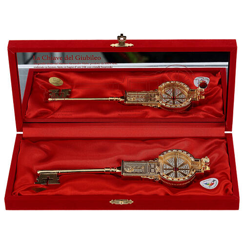 The Key of Jubilee, limited edition, bronze with 24K gold bath and crystals 5