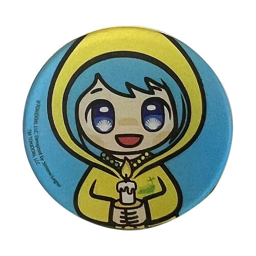 Brooch with Luce, Jubilee 2025 official mascot by Tokidoki, light blue acrylic 1