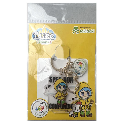 Acrylic key ring of Luce, Jubilee 2025 mascot by Tokidoki, 2 in 3