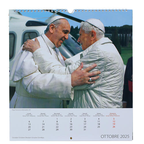 Calendario Papa Francisco Jubileo 2025 33x30 cm Editorial Bella Immagine 2