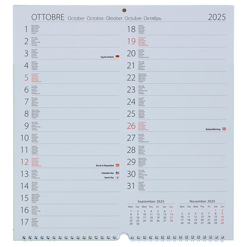 Calendario Papa Francisco Jubileo 2025 33x30 cm Editorial Bella Immagine 3