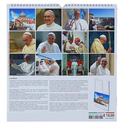 Calendario Papa Francisco Jubileo 2025 33x30 cm Editorial Bella Immagine 4