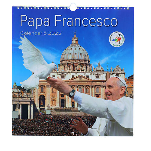 Calendario Papa Francisco paloma San Pedro Jubileo 2025 33x30 cm Editorial Bella Immagine 1