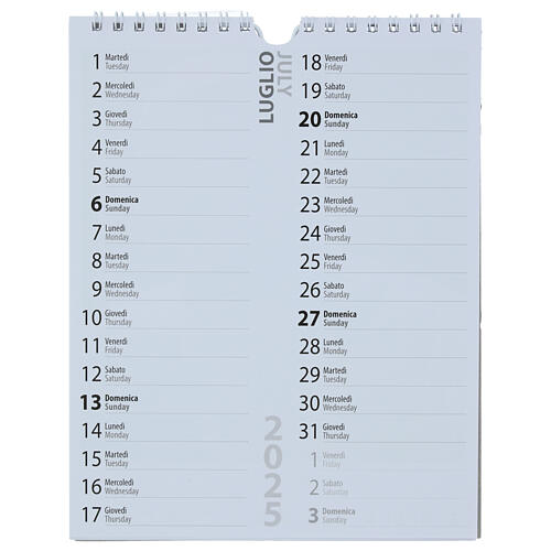 Calendário Jubileu 2025 Papa Francisco 20x16 cm Editrice Bella Immagine 3