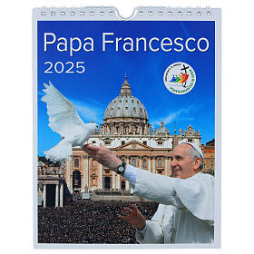 Jubilee 2025 Calendar Pope Francis dove St. Peter 20x16 cm by Bella Immagine Publishing