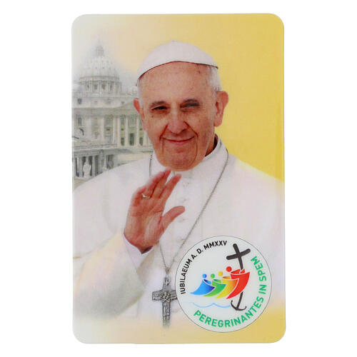 Jubilee 2025 card with Pope Francis 1