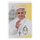 Jubilee card with Pope Francis, medal and prayer s1