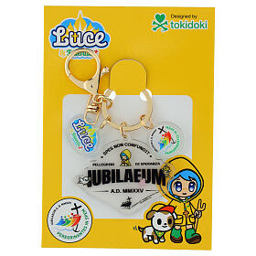 Key ring with Luce and Iubilaeum inscription, Jubilee 2025 by Tokidoki, acrylic, 2 in